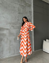 ROBE LONGUE ORANGE